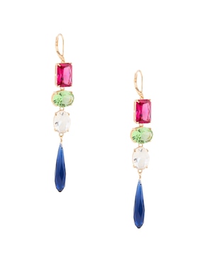 Aretes Lauren Ralph Lauren con acabado pulido cristal