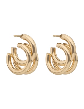 Aretes cortos Anne Klein Metal Crush con acabado pulido