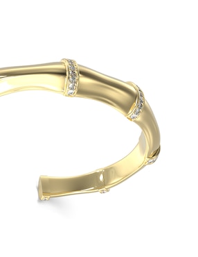 Brazalete Guess con circonita Bamboo con acabado brillante