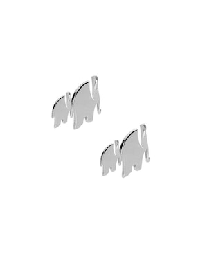 Broqueles de elefante Cometa de plata P 925 con acabado brillante