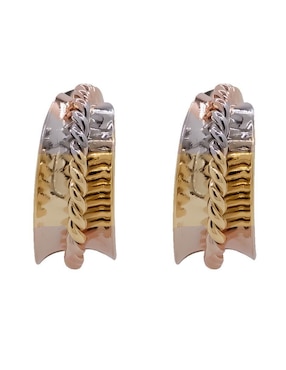 Aretes Oro Angelus con acabado brillante