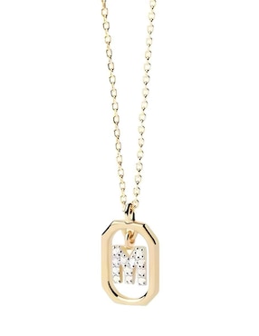 Collar de letra m Mink de plata P 925
