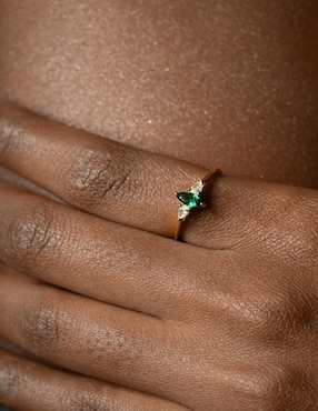 Anillo Gladkova Joyería P 925 de plata esmeralda brillante
