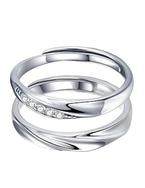 Set anillo Xtellar P 925 de plata brillante