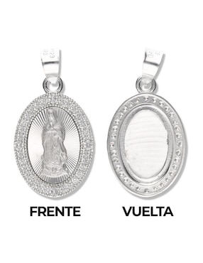 Medalla ovalada Vanguardia Joyera virgen de guadalupe de plata P 925