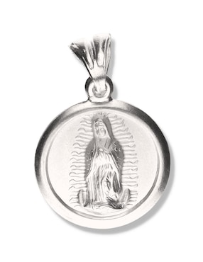 Medalla redonda Vanguardia Joyera virgen de guadalupe de plata P 925