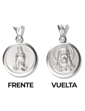 Medalla redonda Vanguardia Joyera virgen de guadalupe de plata P 925