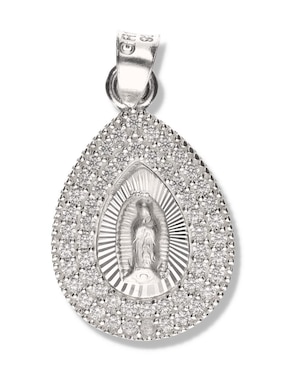 Medalla de gota Vanguardia Joyera virgen de guadalupe de plata P 925