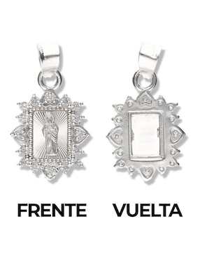 Medalla cuadrada Vanguardia Joyera san judas tadeo de plata P 925