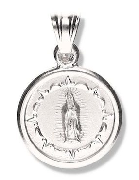 Medalla redonda Vanguardia Joyera virgen de guadalupe de plata P 925