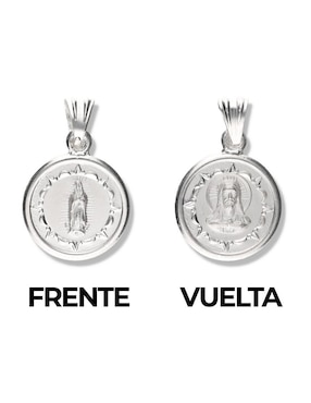 Medalla redonda Vanguardia Joyera virgen de guadalupe de plata P 925