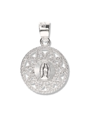 Medalla redonda Vanguardia Joyera virgen de guadalupe de plata P 925