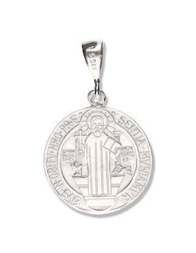 Medalla redonda Vanguardia Joyera san benito de plata P 925