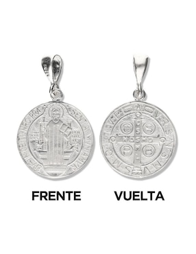 Medalla redonda Vanguardia Joyera san benito de plata P 925