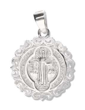 Medalla redonda Vanguardia Joyera san benito de plata P 925