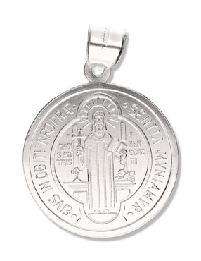 Medalla redonda Vanguardia Joyera san benito de plata P 925