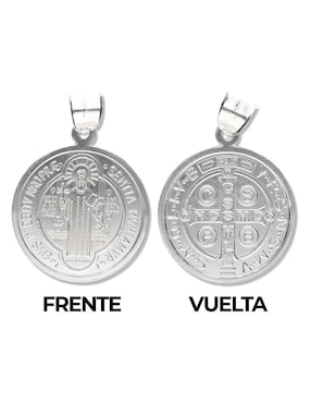 Medalla redonda Vanguardia Joyera san benito de plata P 925