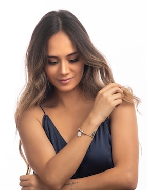 Kit de pulsera Luckyly 18 K Gaby con acabado baño de oro rosa