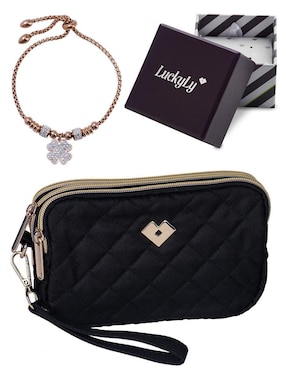 Kit de pulsera Luckyly 18 K Gaby con acabado baño de oro rosa