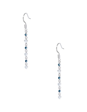 Aretes de corazón Mossimo con acabado baño rodio cristal