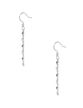Aretes de corazón Mossimo con acabado baño rodio cristal