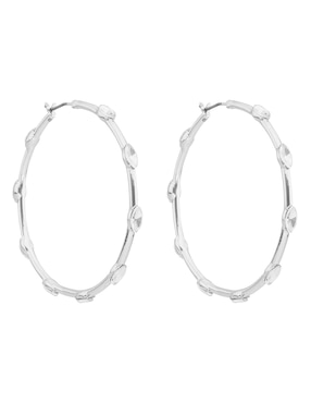 Arracadas Dkny Jade con acabado plateado cristal