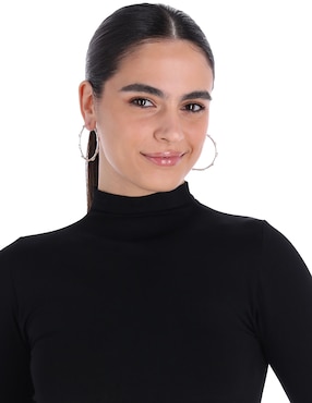Arracadas Dkny Jade con acabado plateado cristal