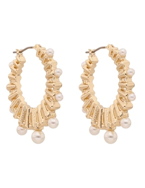 Arracadas Anne Klein Coastal Charms con acabado brillante perla