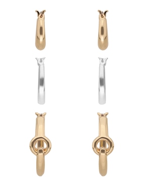 Set de aretes circulares Anne Klein Treasured Metal