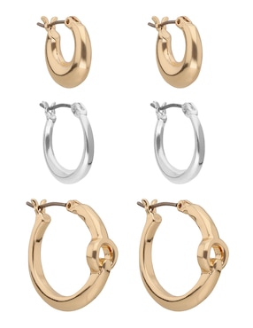 Set de aretes circulares Anne Klein Treasured Metal