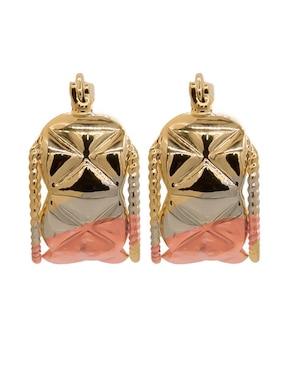 Aretes Oro Angelus con acabado brillante