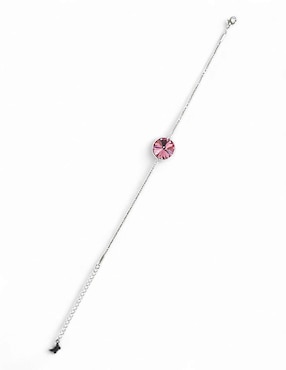 Pulsera Og con acabado baño rodio