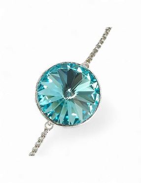 Pulsera Og con acabado baño rodio