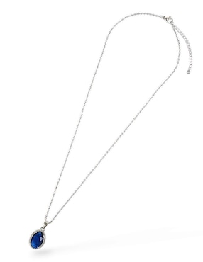 Aretes, collar y anillo de ovalada og de acero inoxidable zirconia