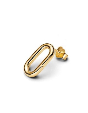 Aretes de óvalo Pandora de plata P 925 con acabado baño de oro