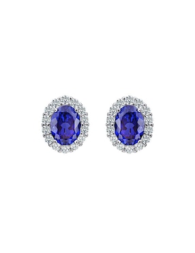 SILVEGO - JJJ1032AM - Pendientes De Plata 925 Con Amatista Violeta Natural 4 Mm