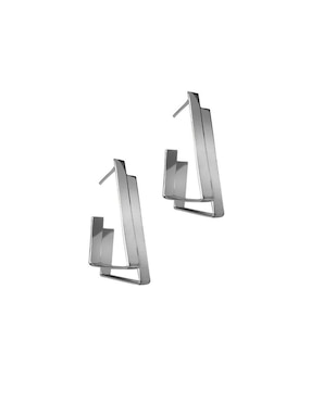 Arracadas triangulares Enrique Garcia de plata P 925 con acabado brillante