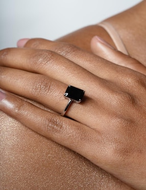Anillo Gladkova Joyería P 925 de plata ónix mate