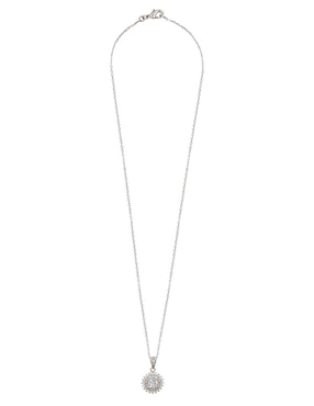 Collar con dije Carré Pavé de plata P 925