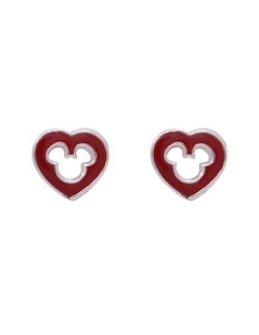 Broqueles de corazón Oro Angelus de plata P 925 con acabado brillante