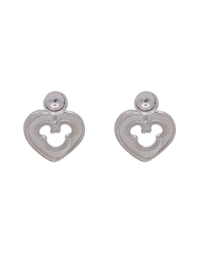 Broqueles de corazón Oro Angelus de plata P 925 con acabado brillante