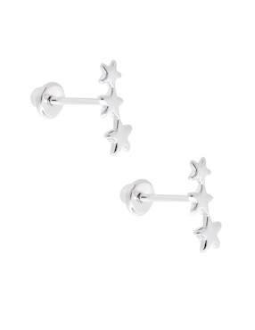 Broqueles de estrella Oro Angelus de plata P 925 con acabado brillante