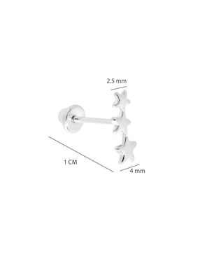Broqueles de estrella Oro Angelus de plata P 925 con acabado brillante