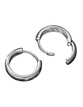 Arracadas Mink de plata P 925 con acabado mate moissanita