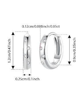 Arracadas Mink de plata P 925 con acabado mate moissanita