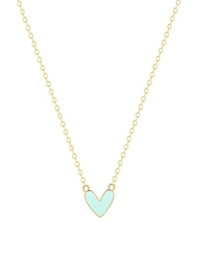 Collar de corazón Mink de plata P 925