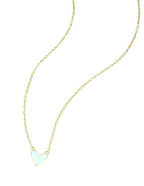 Collar de corazón Mink de plata P 925