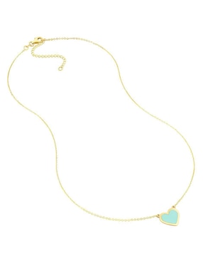 Collar de corazón Mink de plata P 925