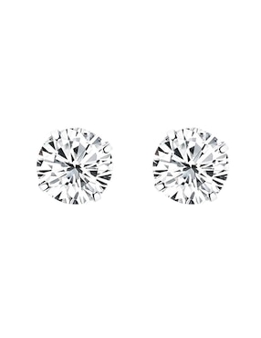 Broqueles redondos Oro Angelus de plata P 925 zirconia