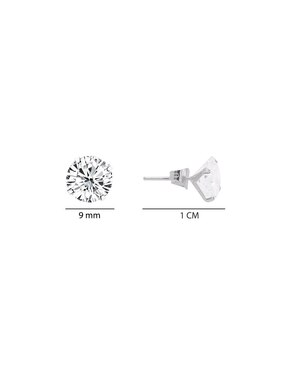 Broqueles redondos Oro Angelus de plata P 925 zirconia